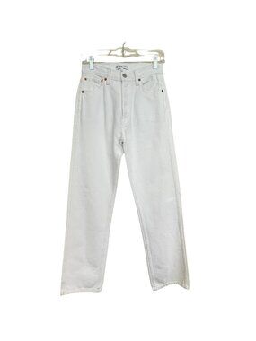 Revolve Re/Done White Denim High Rise Loose Fit Jeans Size 26 NWT